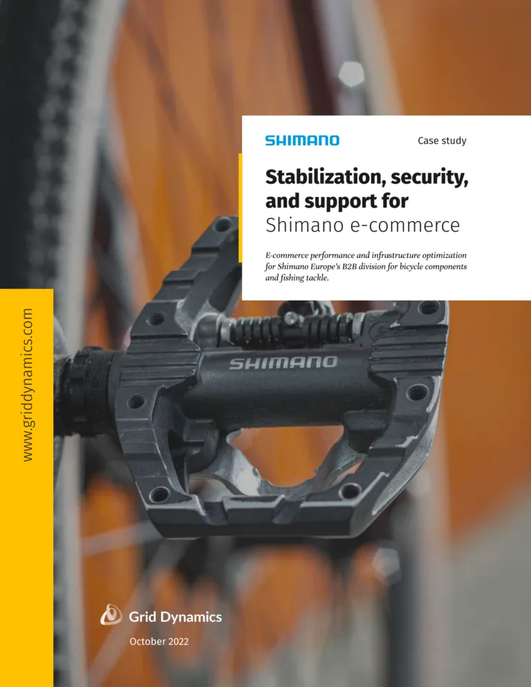 Stabilization, security, and support for Shimano e-commerce case study cover