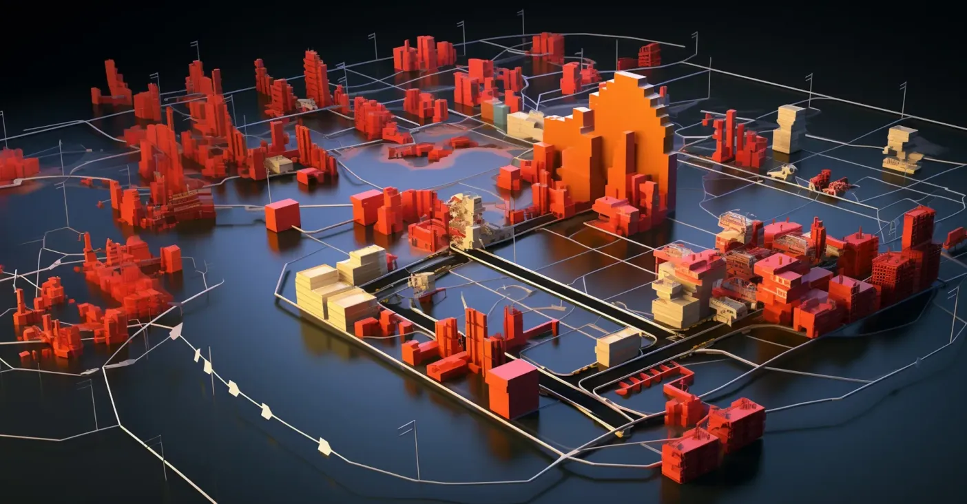 A lego style city