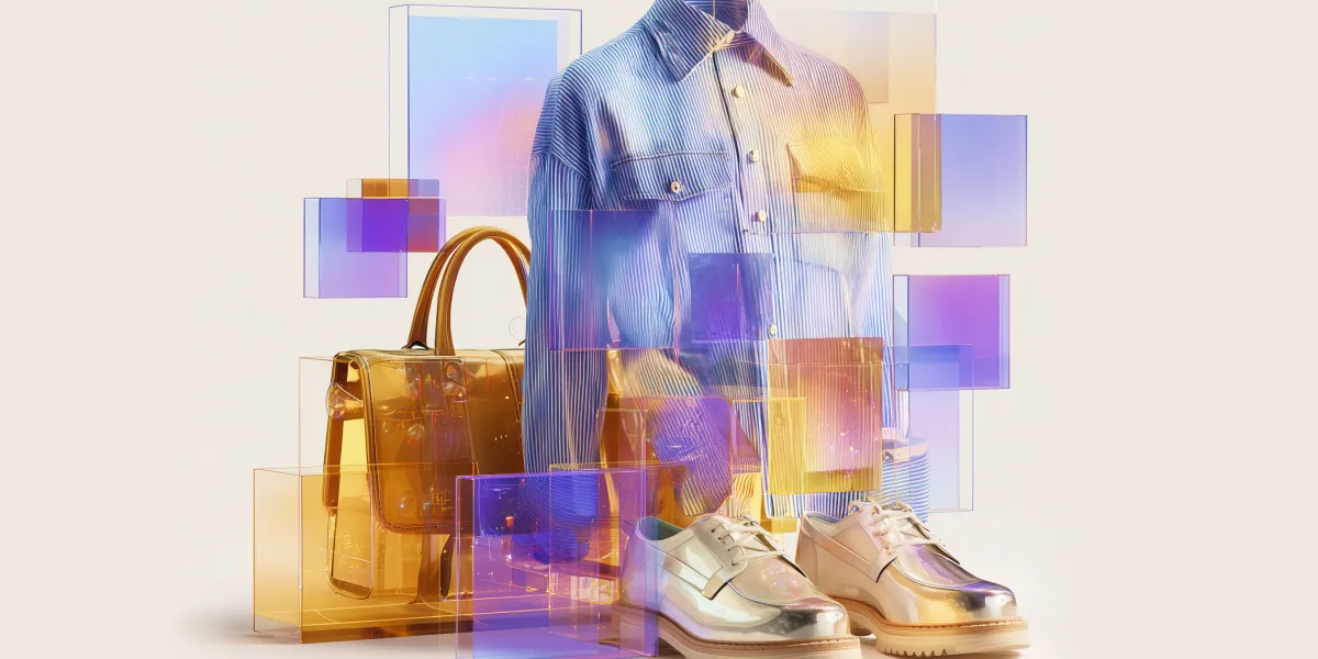 Modern retail apparel with geometric shapes