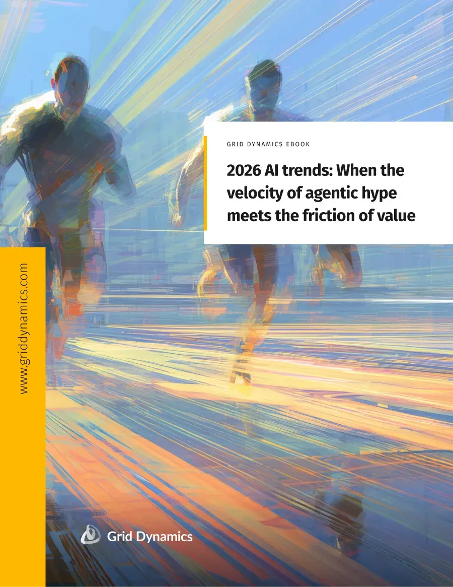 Ebook cover with runners sprint forward along glowing data-like lines