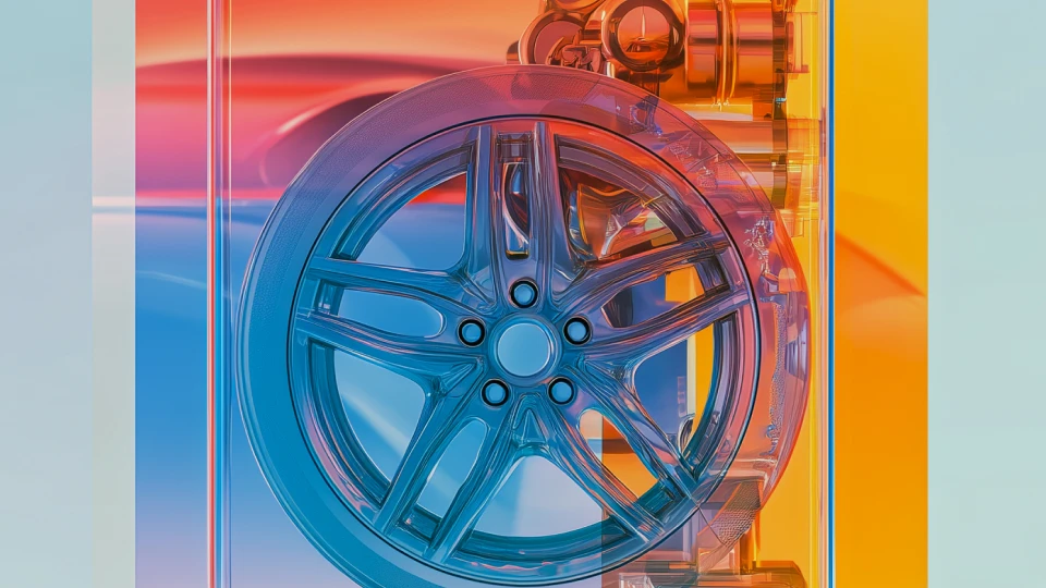 Colorful vehicle parts on a mobile phone to represent a custom Google Shopping agent