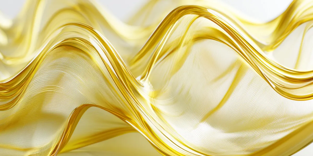 Yellow abstract glass style waves